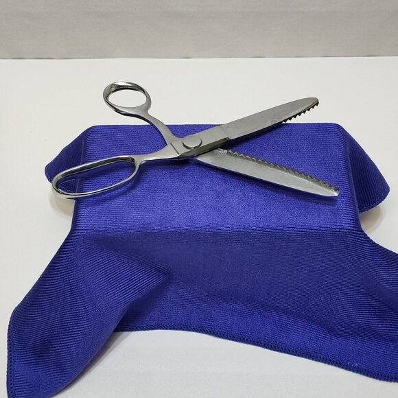 WISS Pinking Shears Chrome-Plated Sewing Scissors Newark NJ Stamp 9" Length VTG - Picture 4 of 6